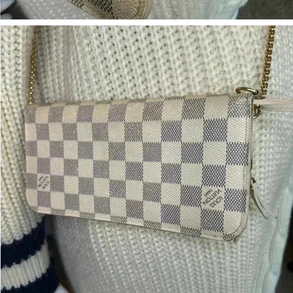 Louis Vuitton Damier Azur Chain Wallet